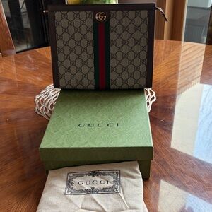 Gucci GG Monogram Ophidia Clutch - Pouch